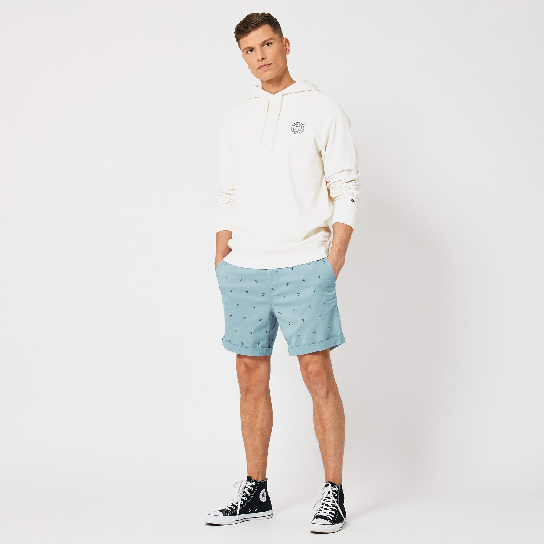 Heren Short 100% biologisch katoen Blauw