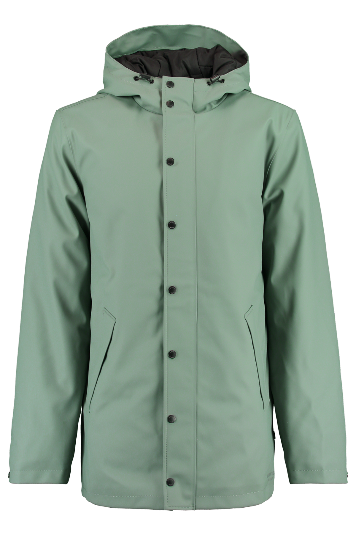 green raincoat men