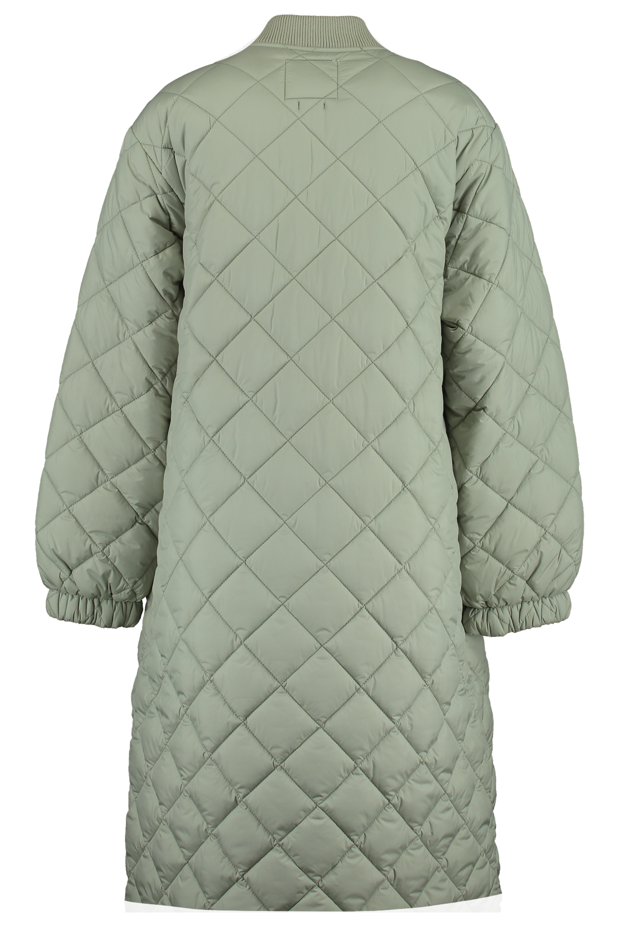 Women Jacket long quilted Soft green | America Today