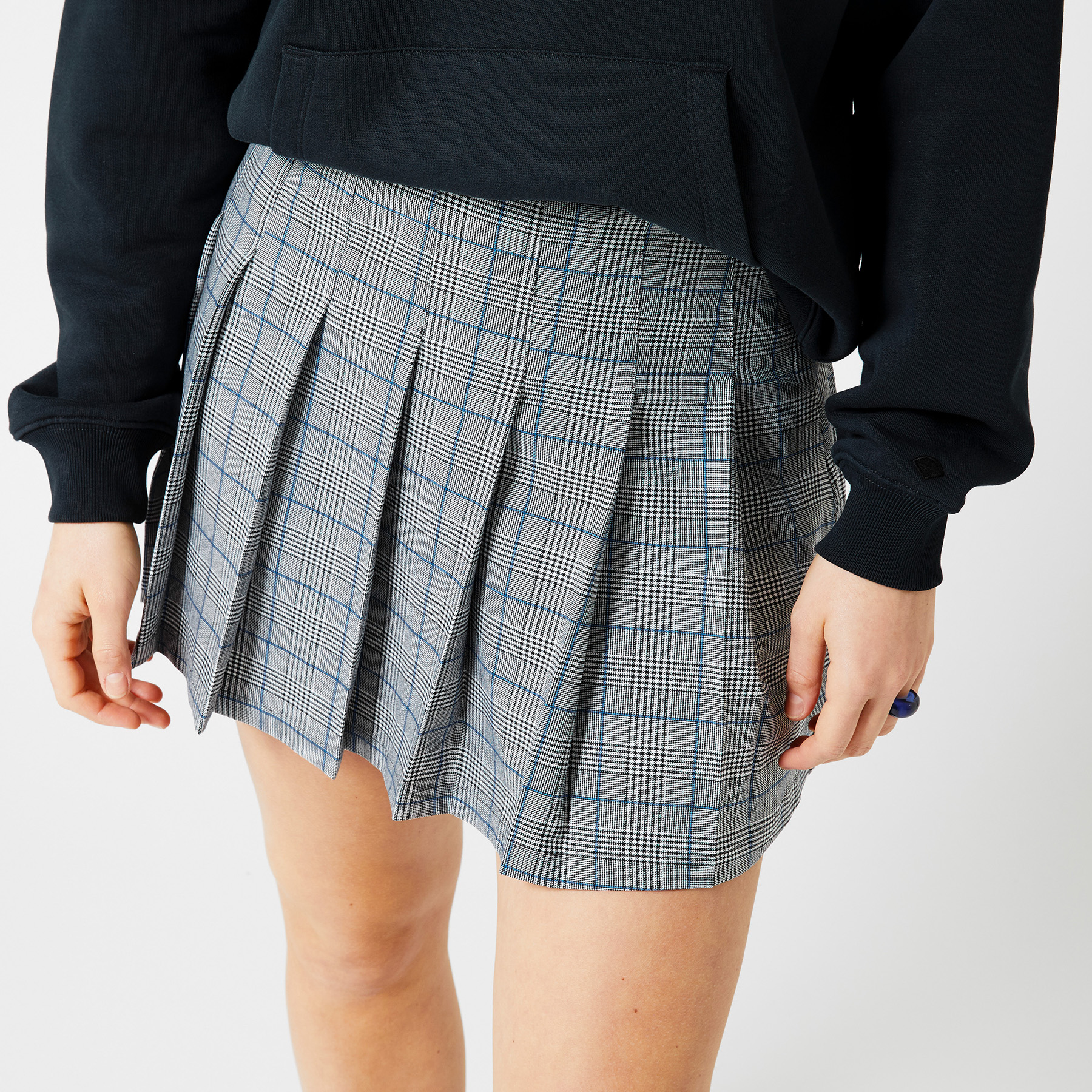 New Look PLEATED BUCKLE MINI - Plooirok - black/zwart