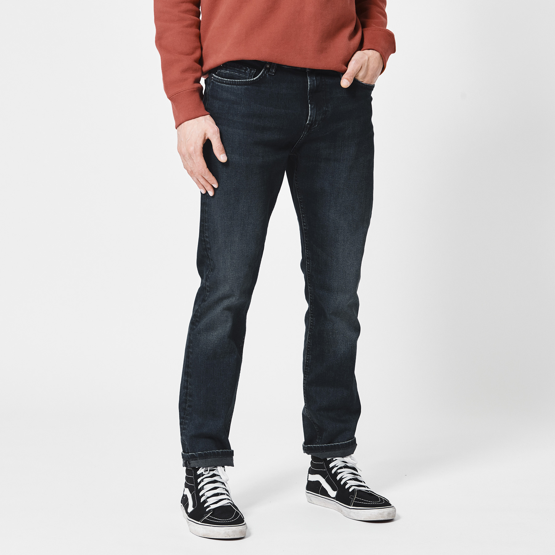 Heren Straight fit jeans stretch Blauw | America Today