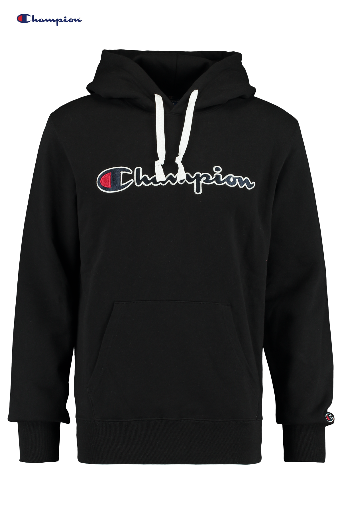 Herren Hoodie Champion Sweatshirt Logo Black
