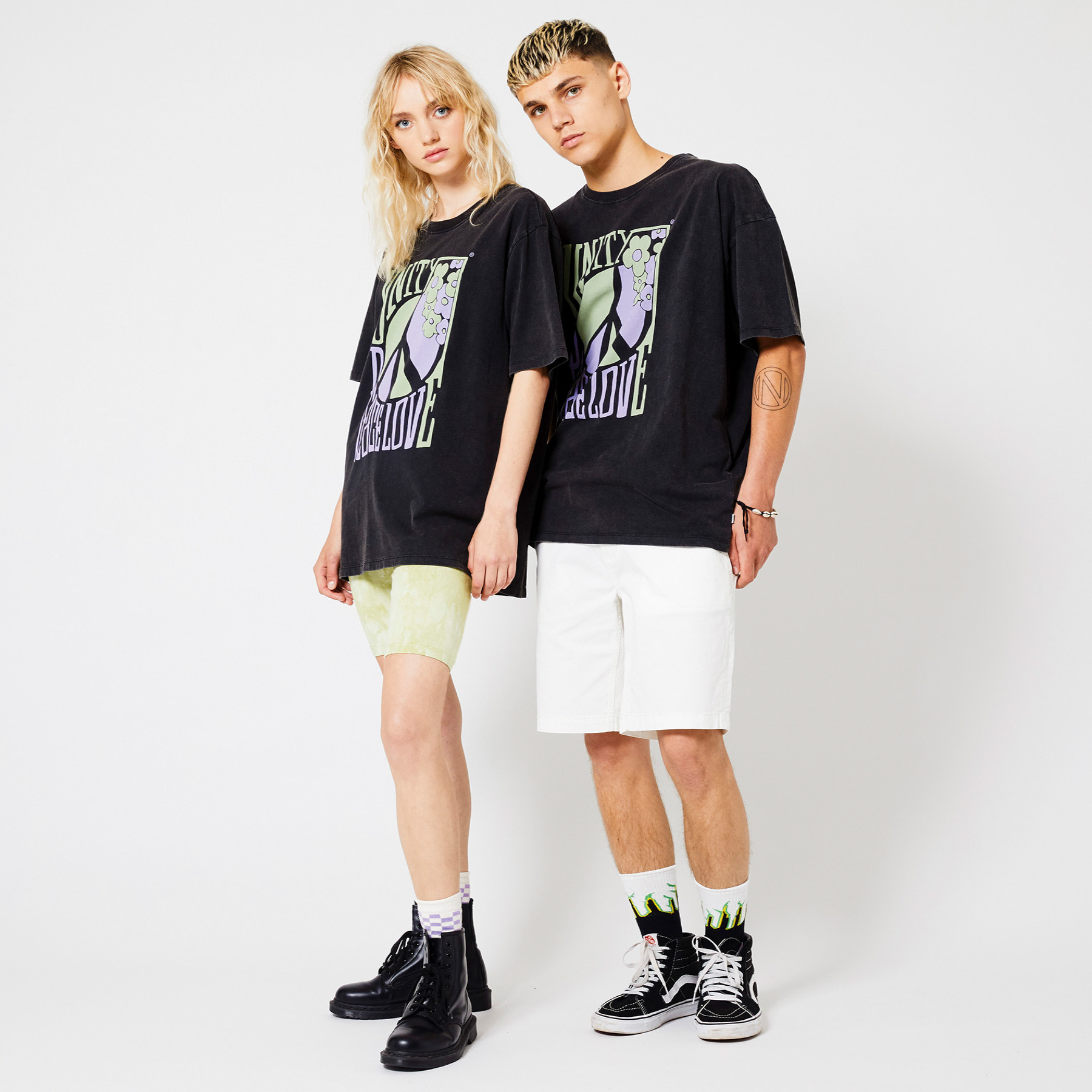 Dames T-shirt print Zwart | America Today