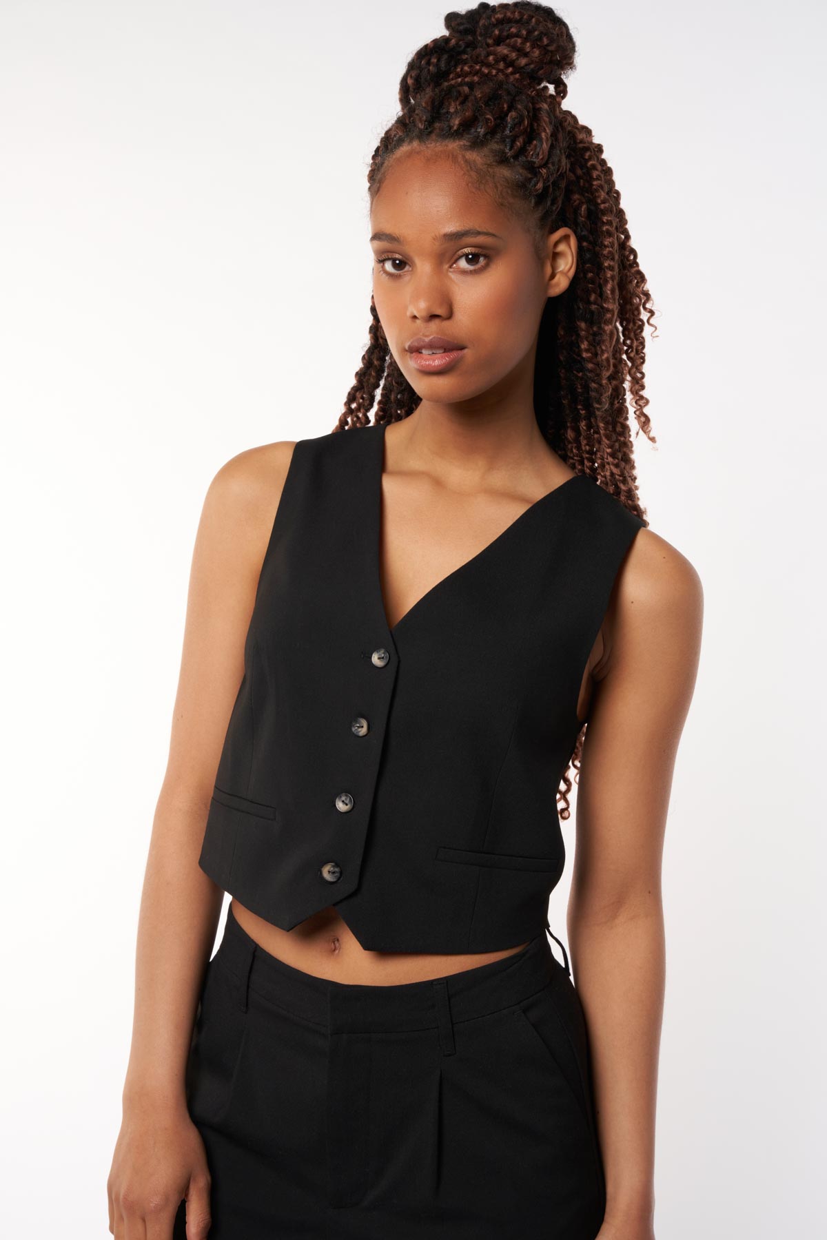 Womans black gilet hotsell