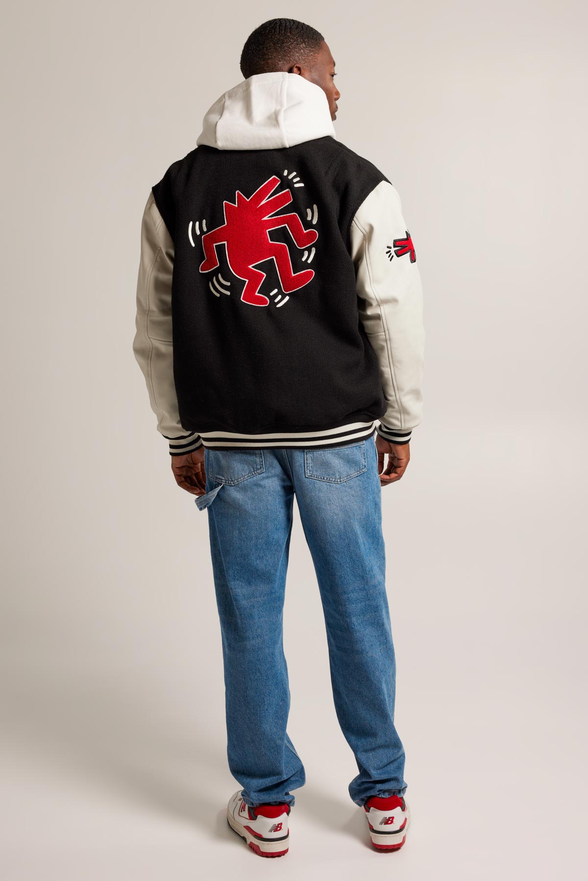 hugyourskin Patch varsity jacket ハグユアスキン hug your skin] puffer jacket (gray) 正規品 韓国ブランド 韓国