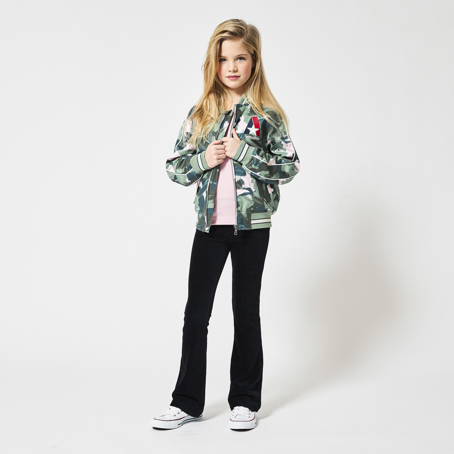 Meisjes Flared pants ribstof Blauw | America Today