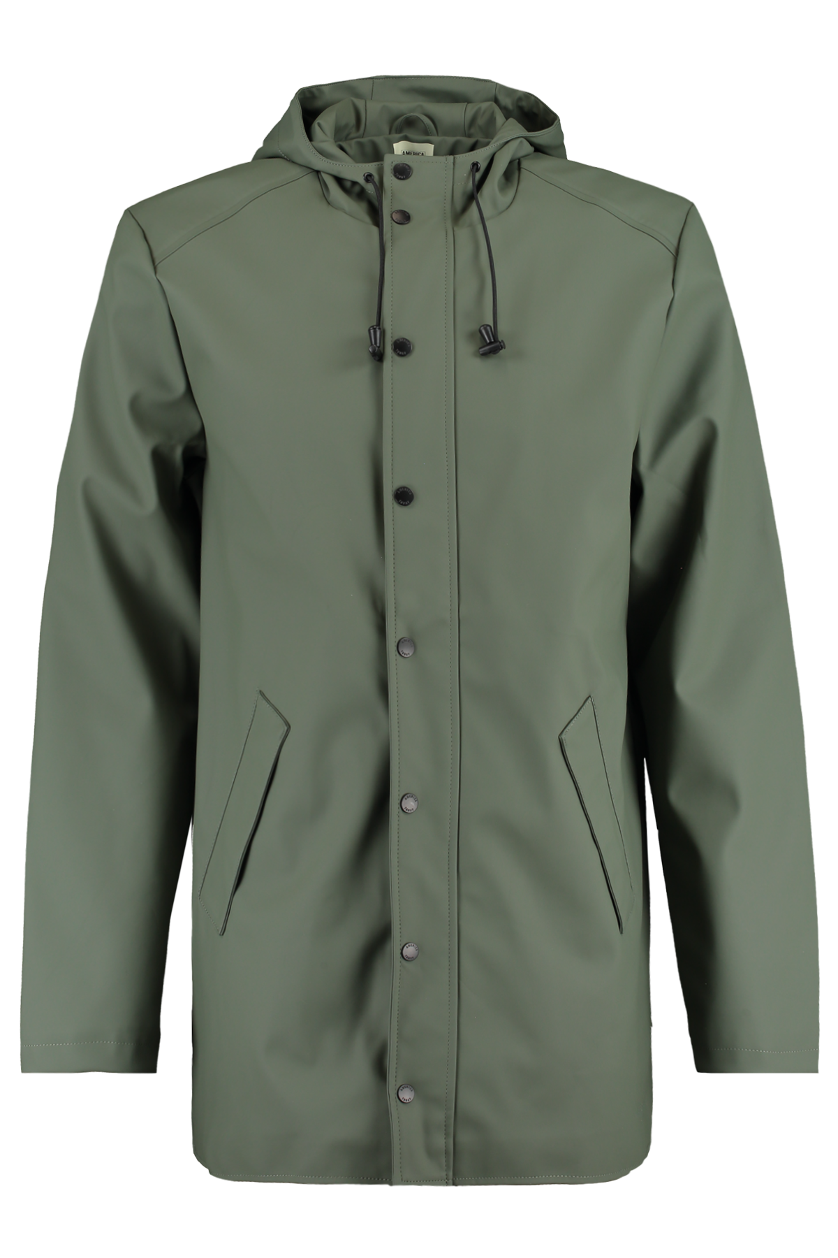 green raincoat men