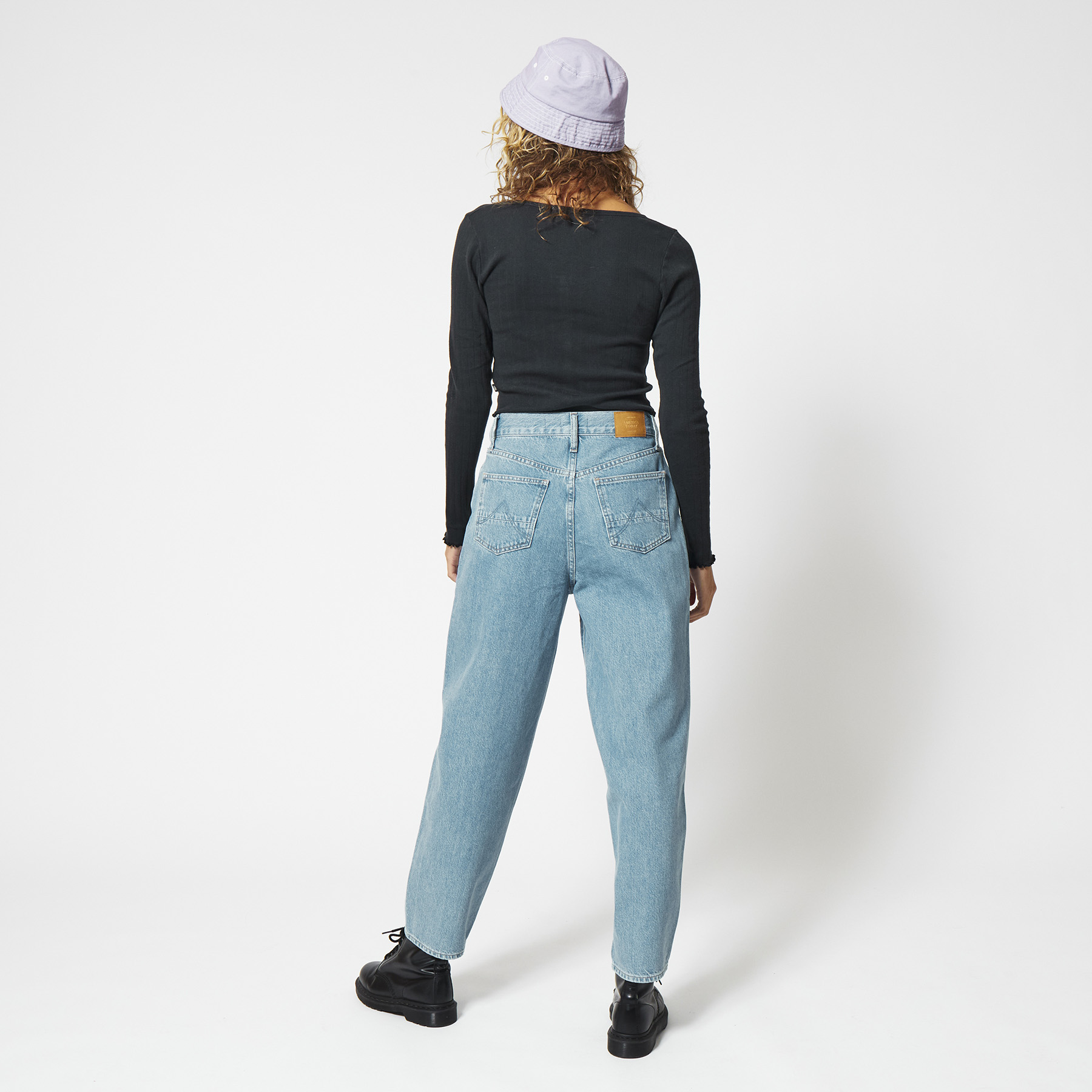 High waist jeans balloon legs Denim 