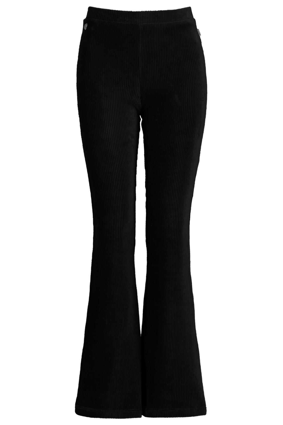 Girls Flared pants ribbed fabric Black 
