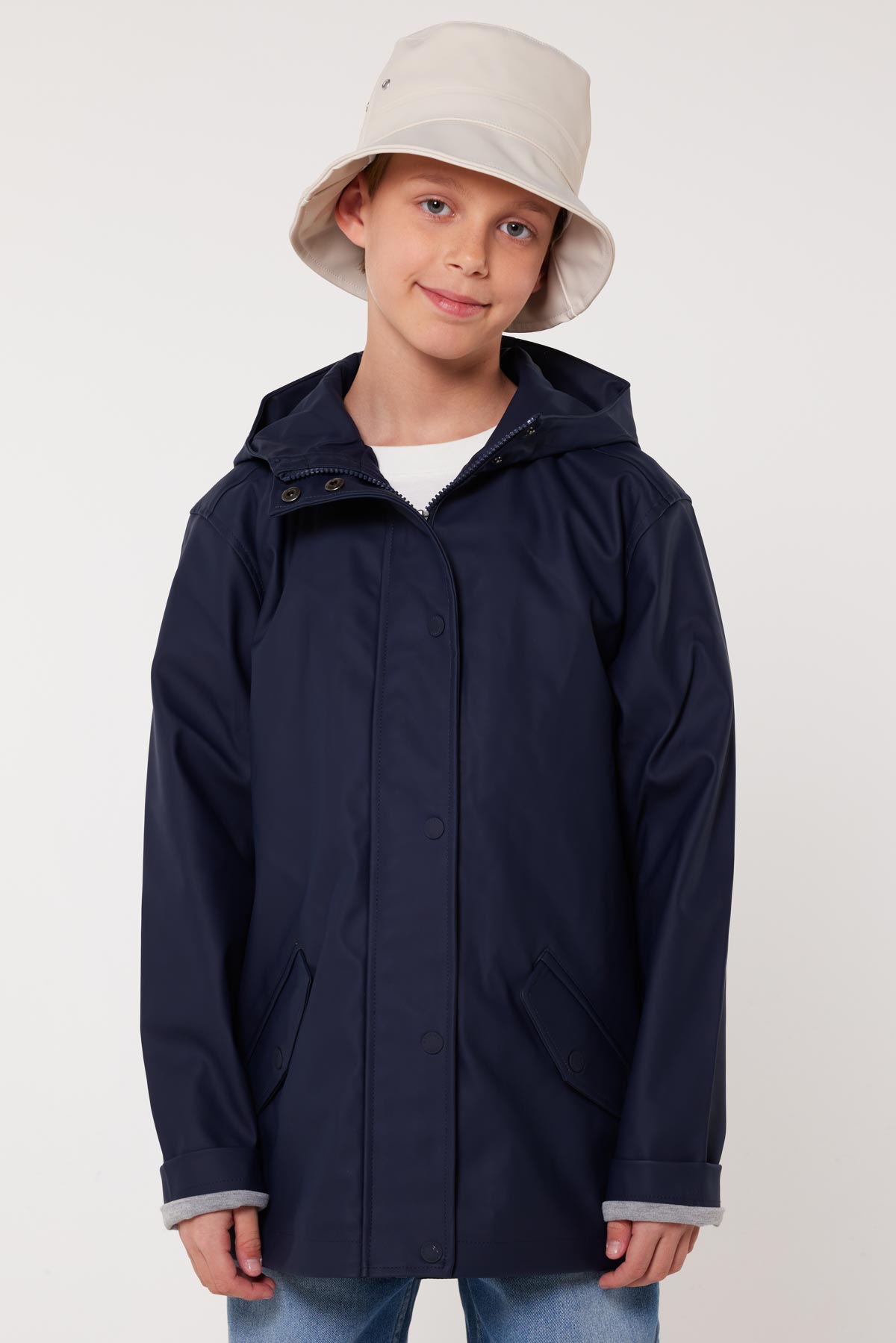Girls navy deals rain jacket