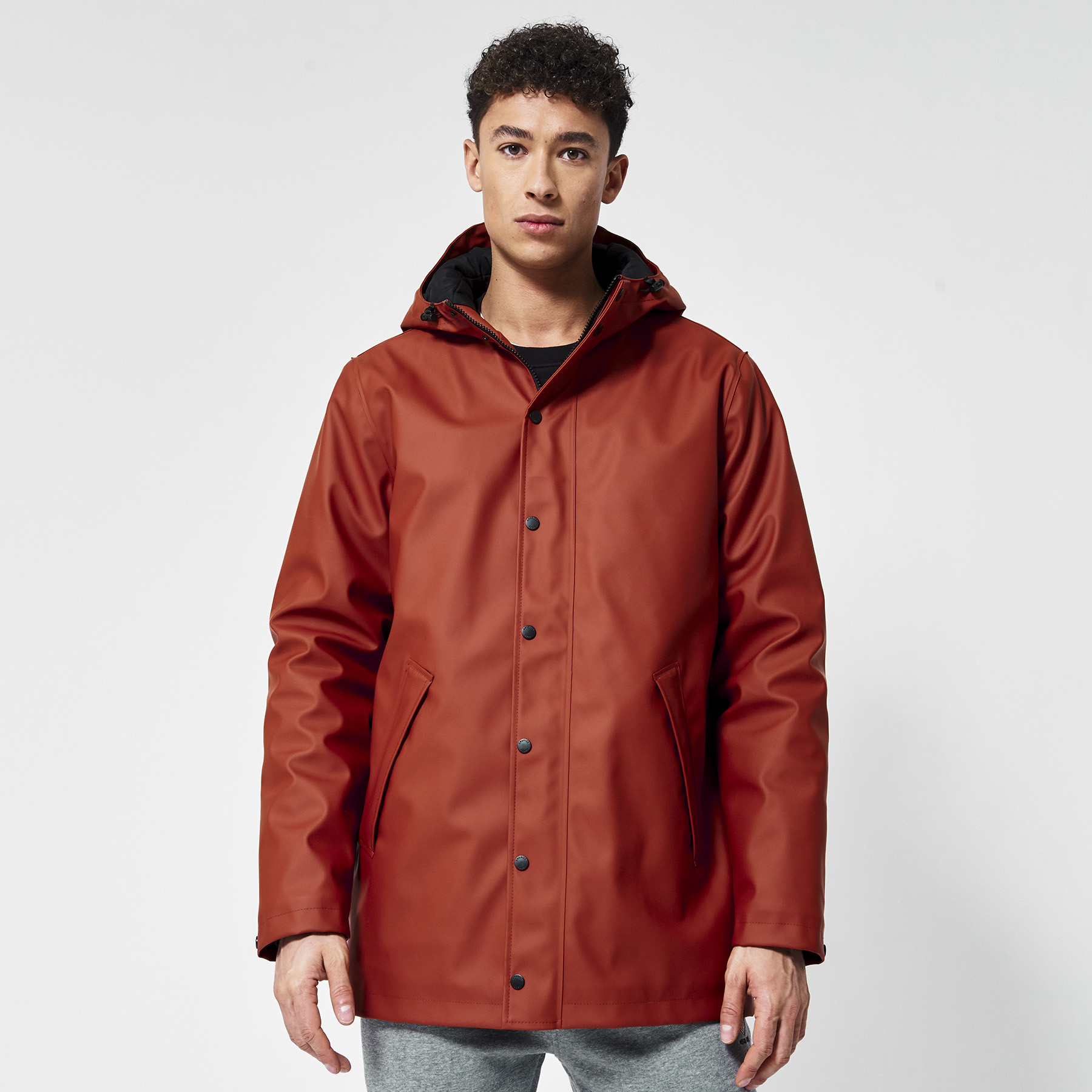 mens lined rain coat